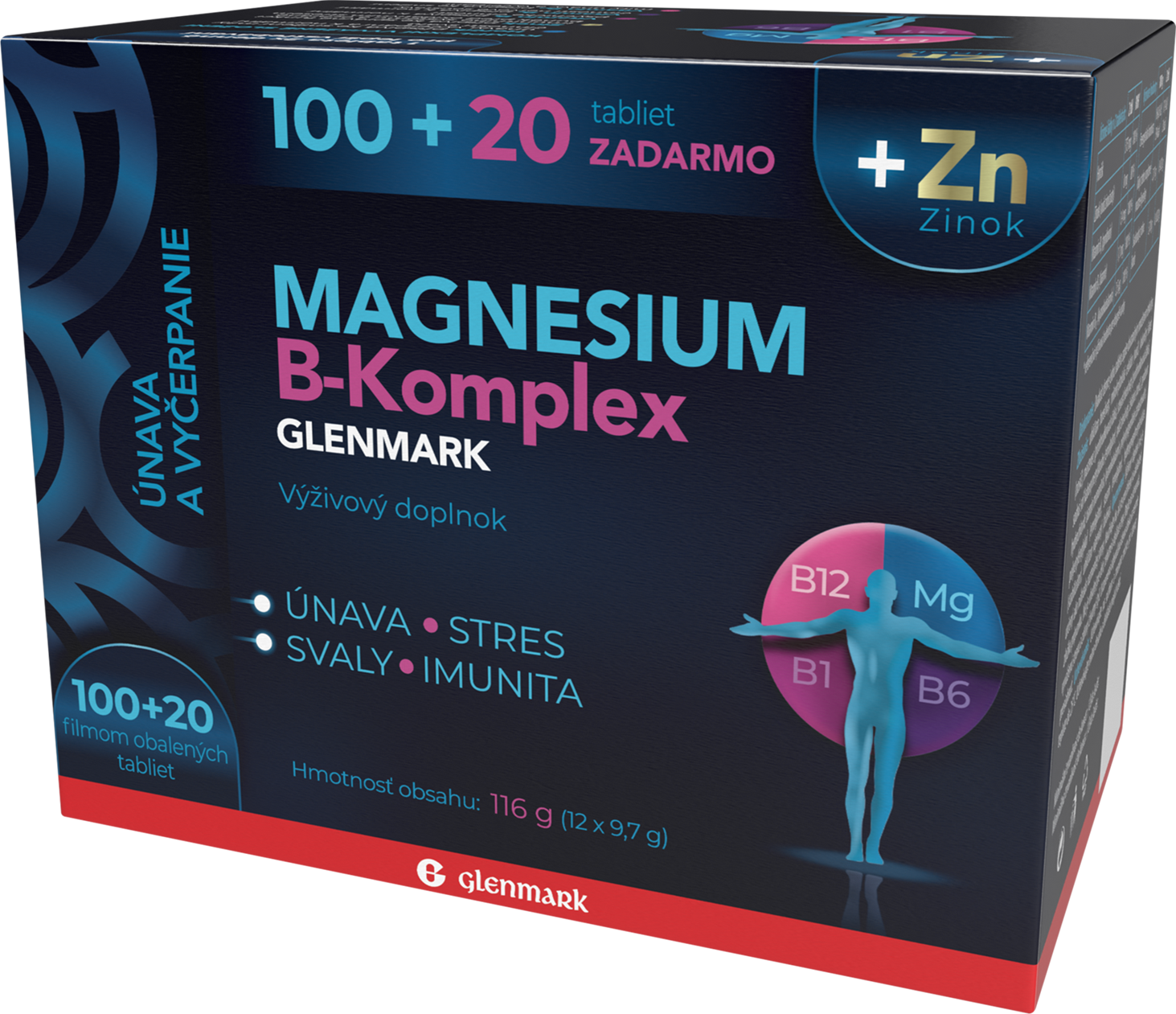 Magnesium BKomplex GLENMARK + Zinok